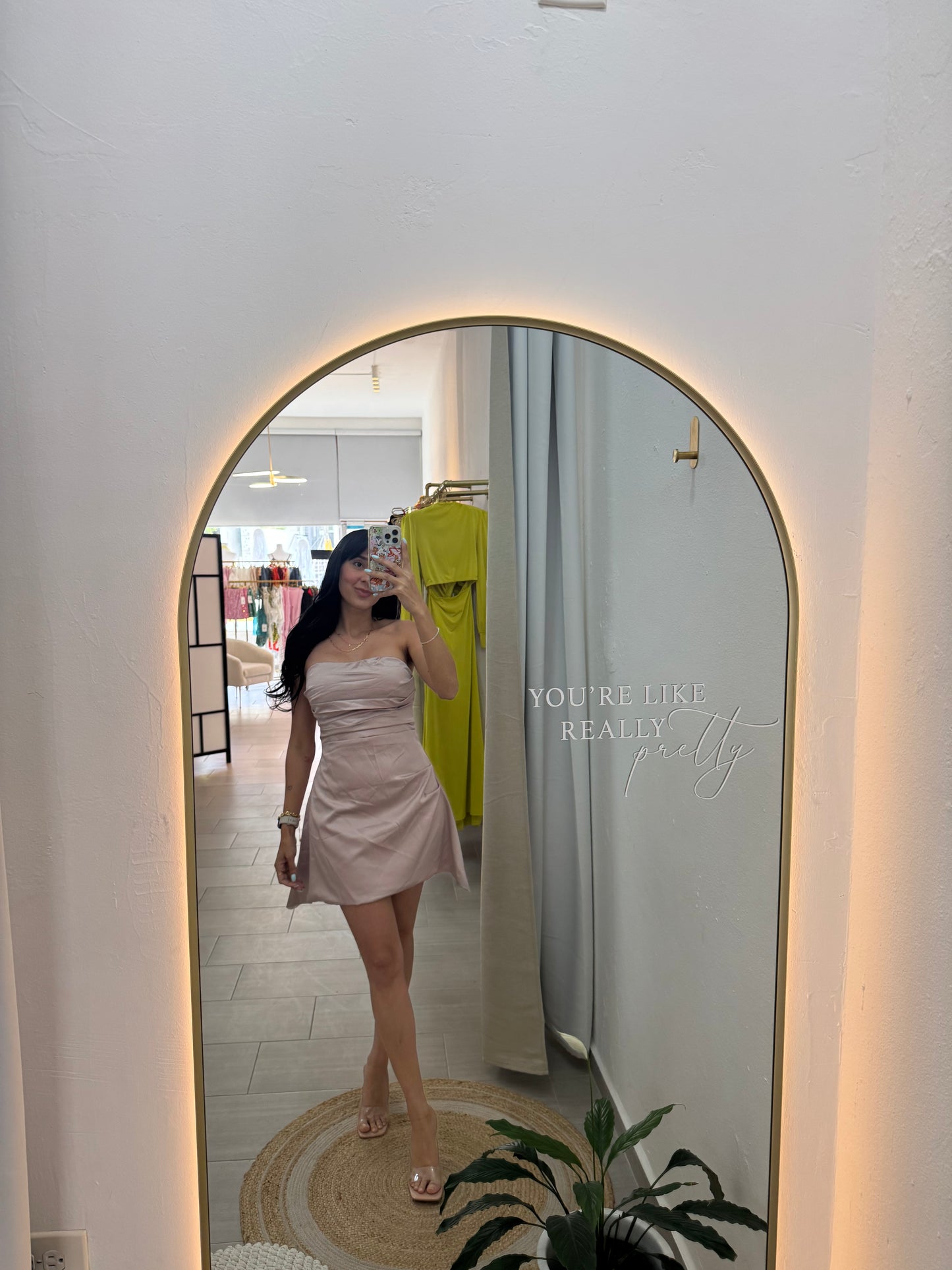 Strapless Apricot Dress