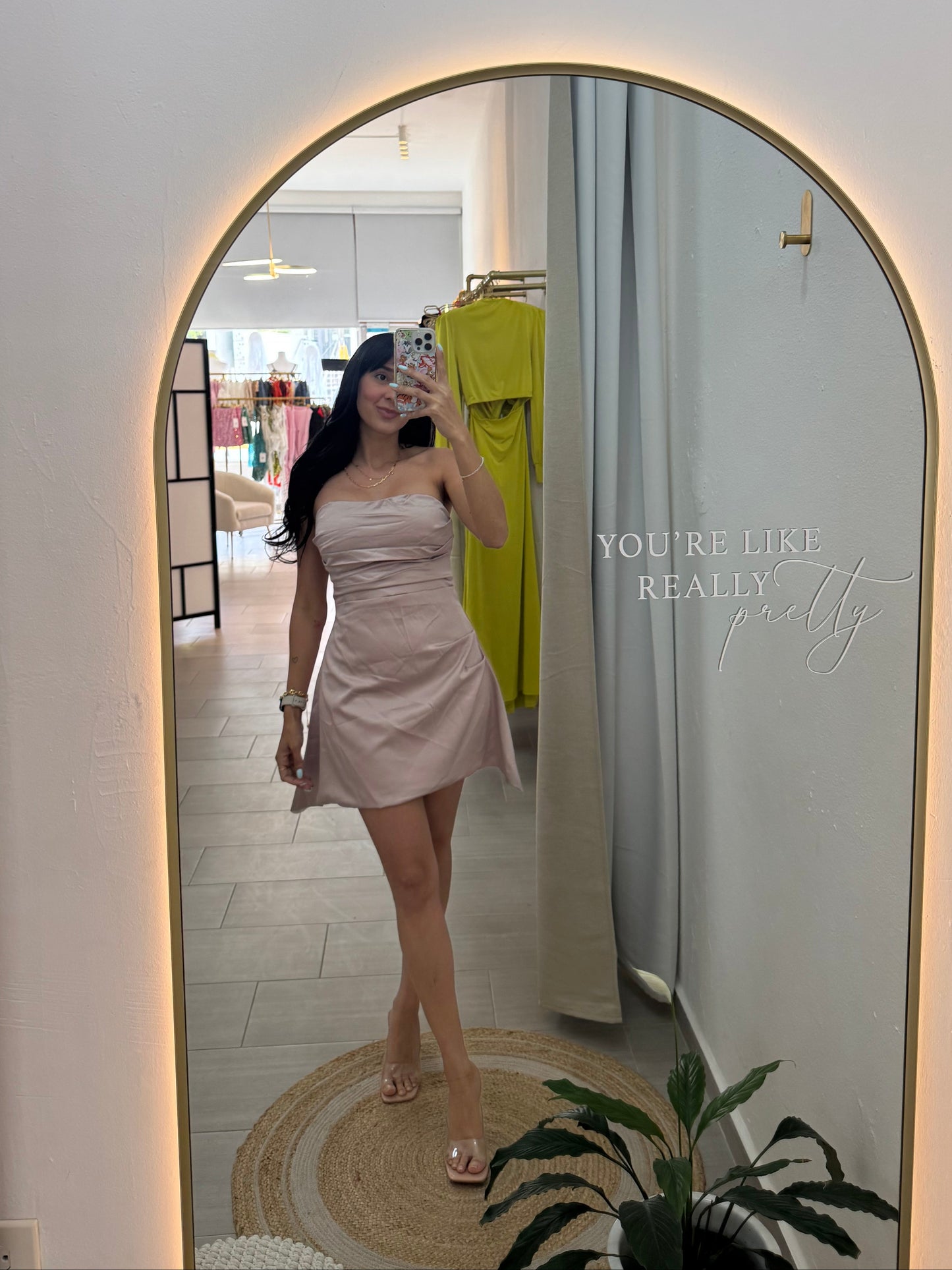 Strapless Apricot Dress