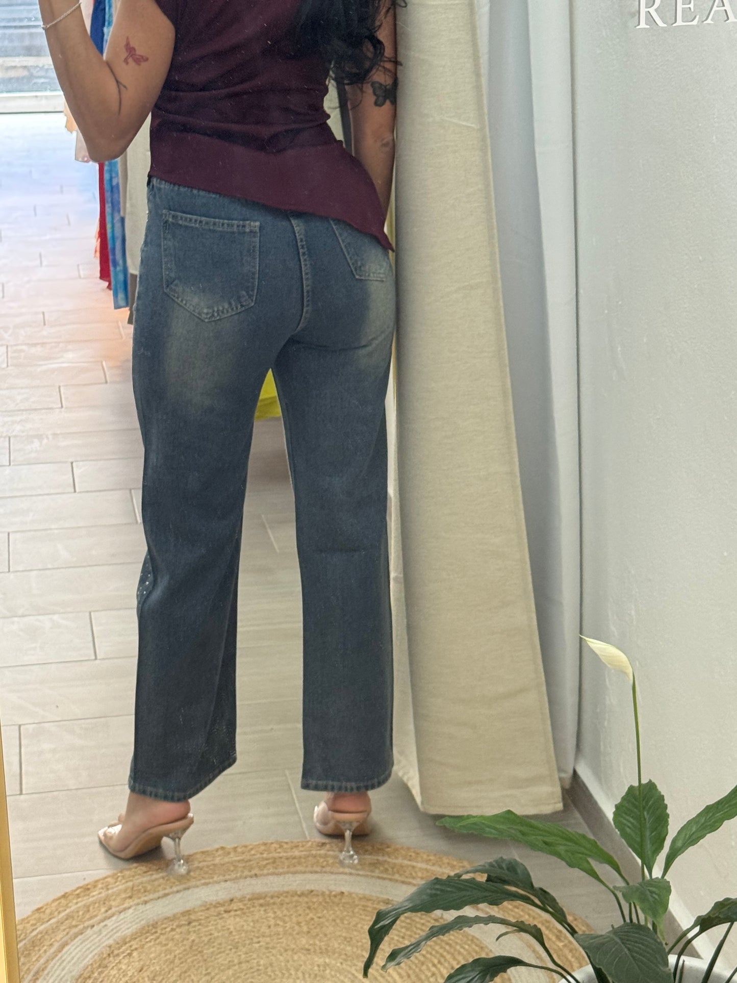 Rhinestone Star Jeans