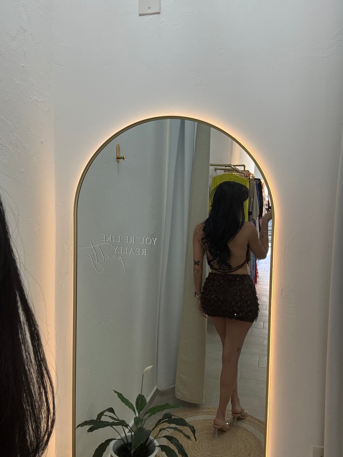 Short Skirt Brown Set