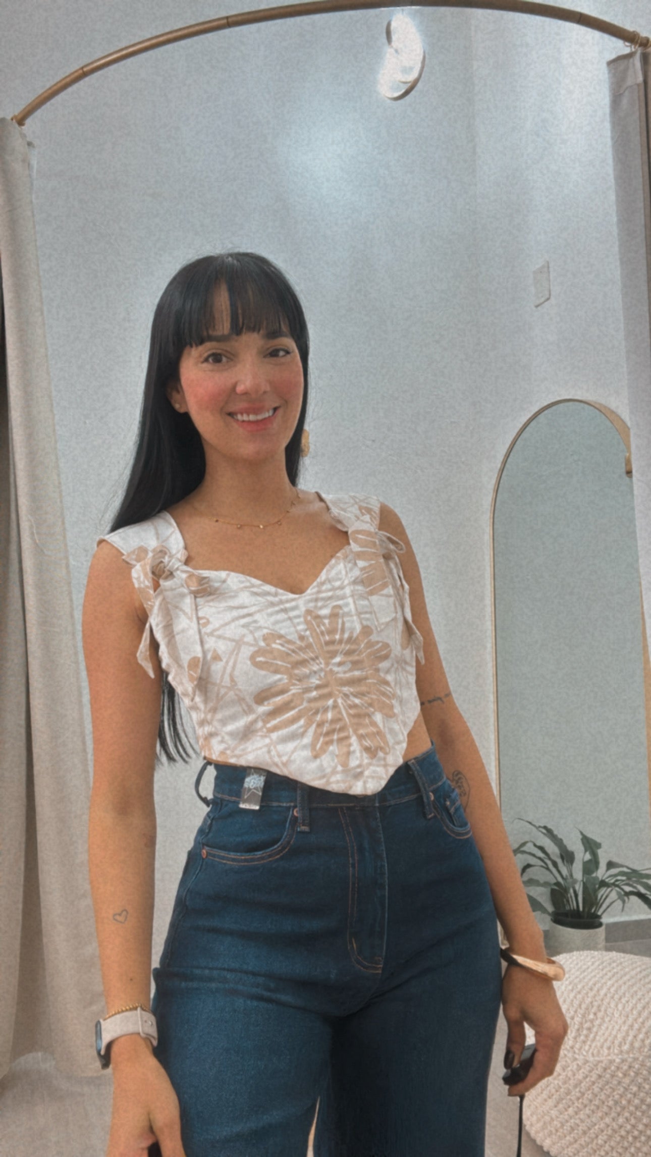 Corset Adela White & Camel