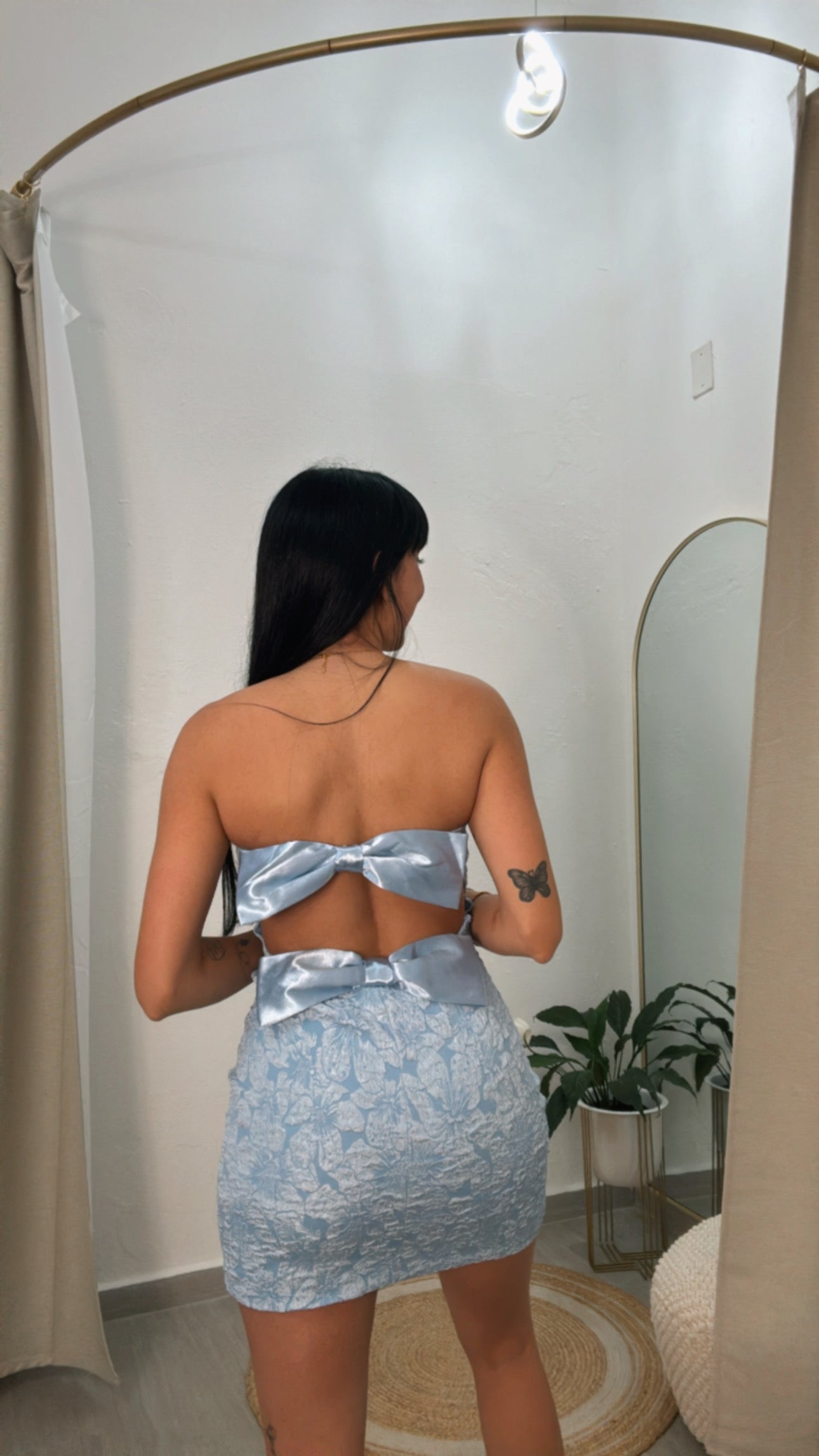 Baby Blue Strapless Dress