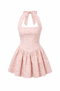 Halter Mini Dress Pink