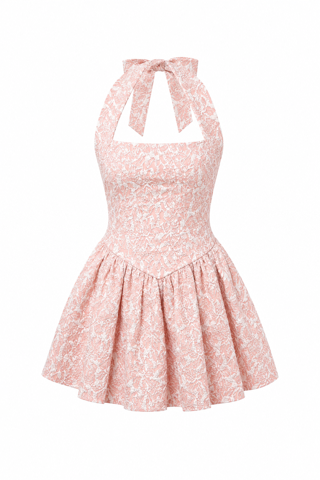 Halter Mini Dress Pink