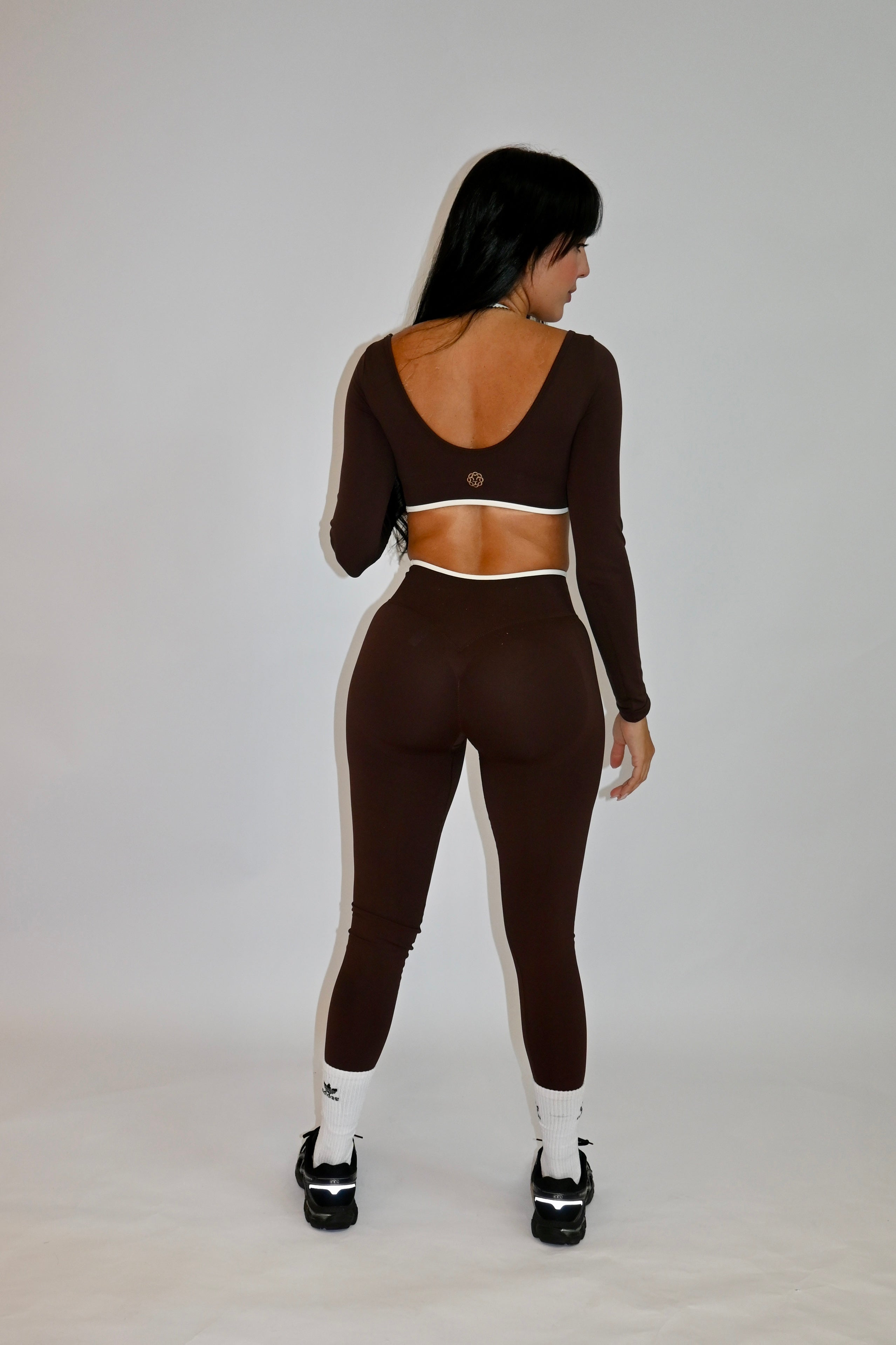 Brown Long Sleeve Pants Set