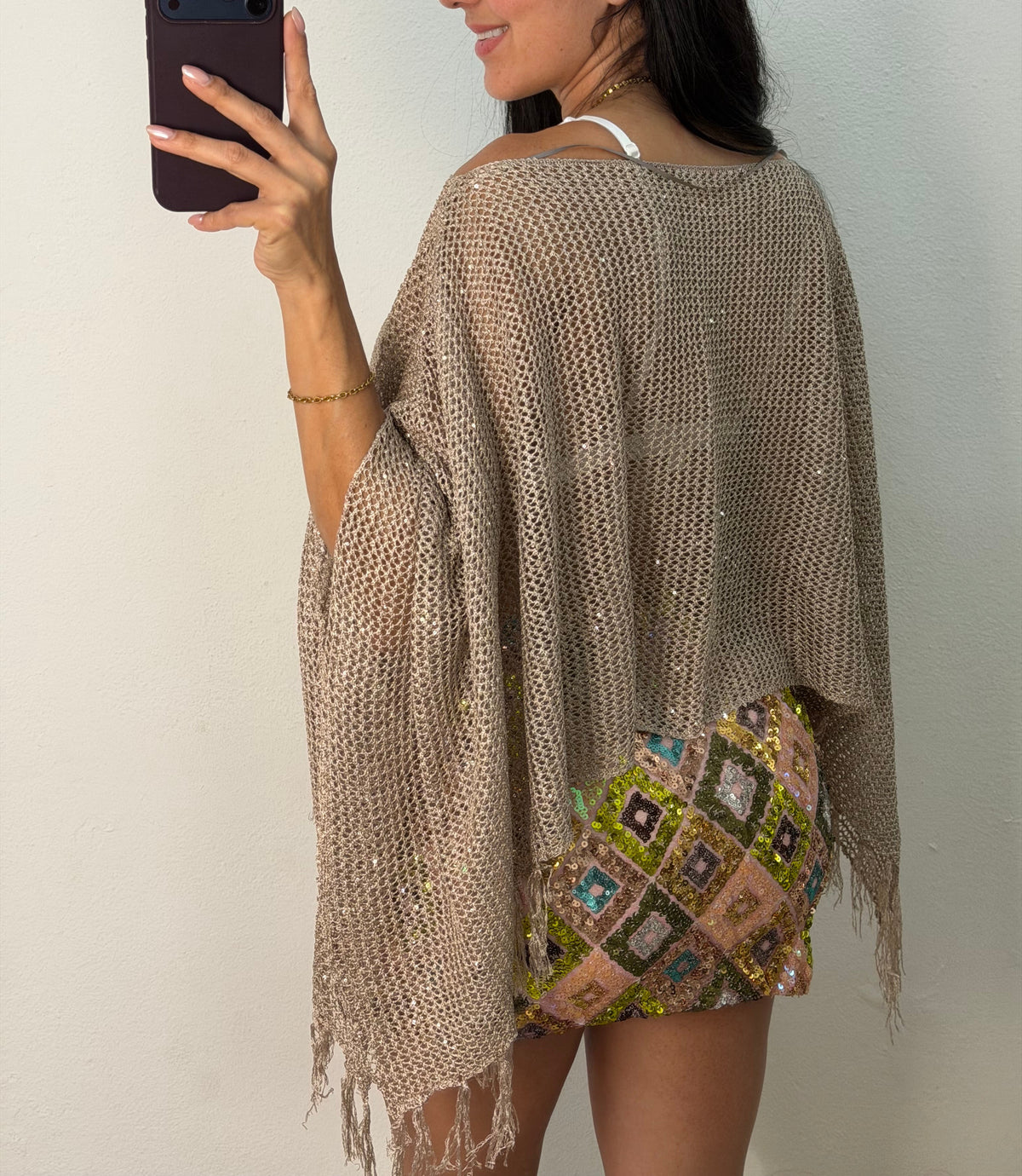 Champagne Fringe Cover-Up