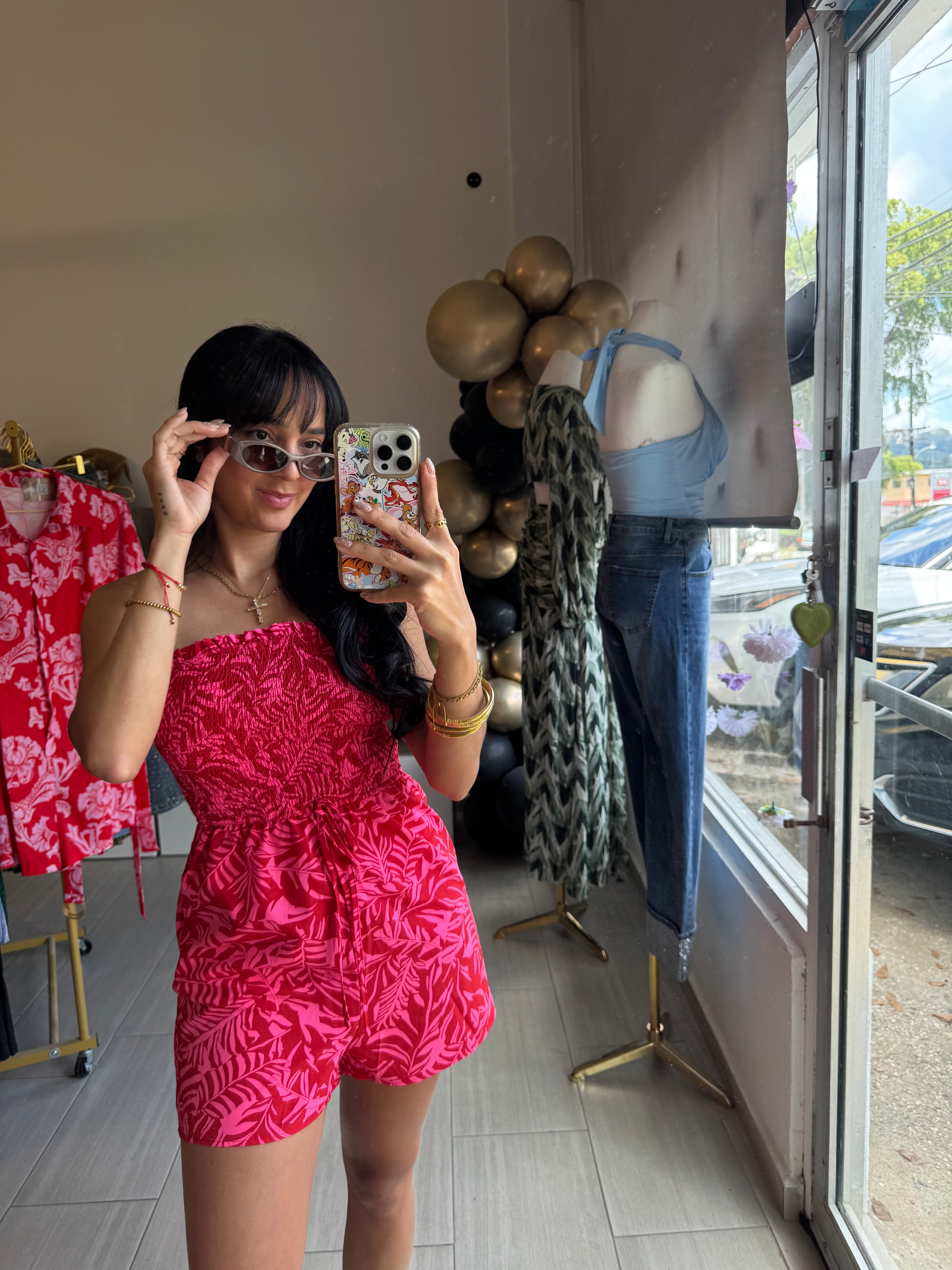 Mimi Red Romper
