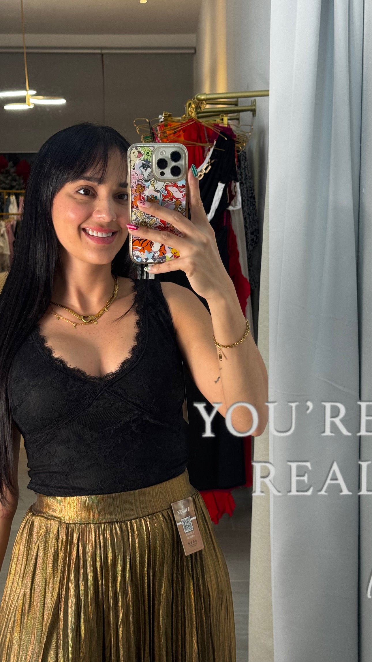 Lace Cropped Tanks Black