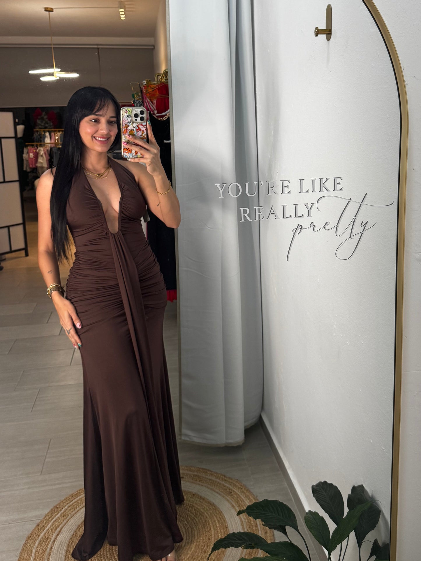Brown Chocolate Maxi Dress