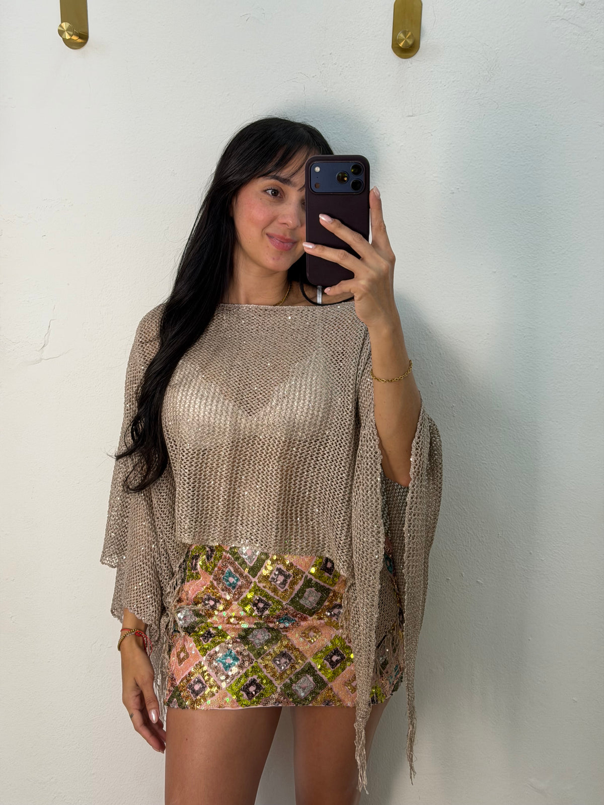 Champagne Fringe Cover-Up