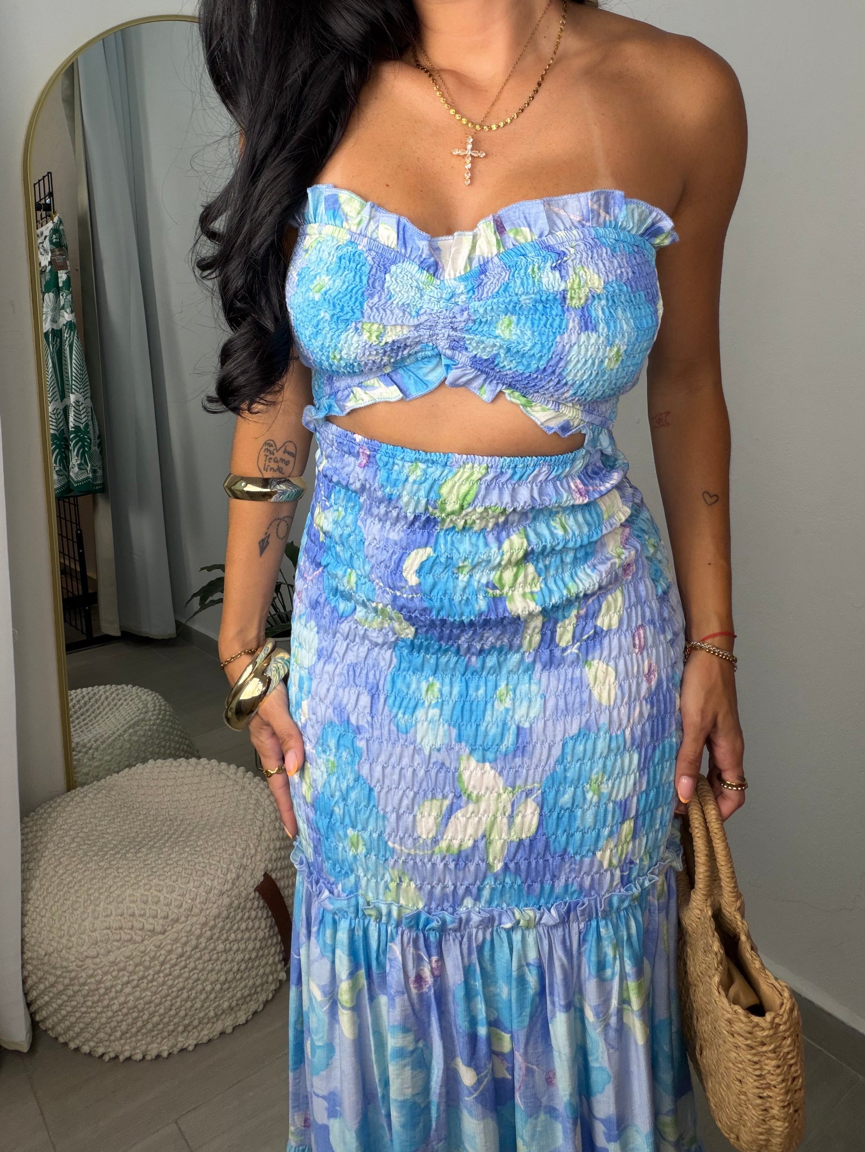 Floral Maxidress Blue