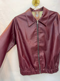 Leather Wine Red Jacket