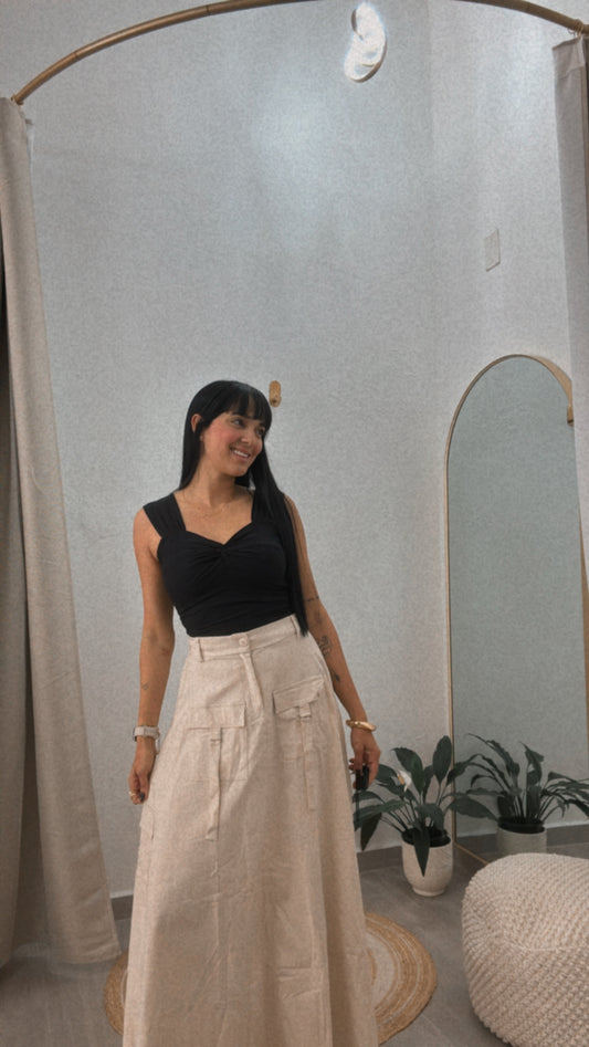 Rosaly Black Top