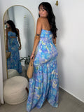 Floral Maxidress Blue