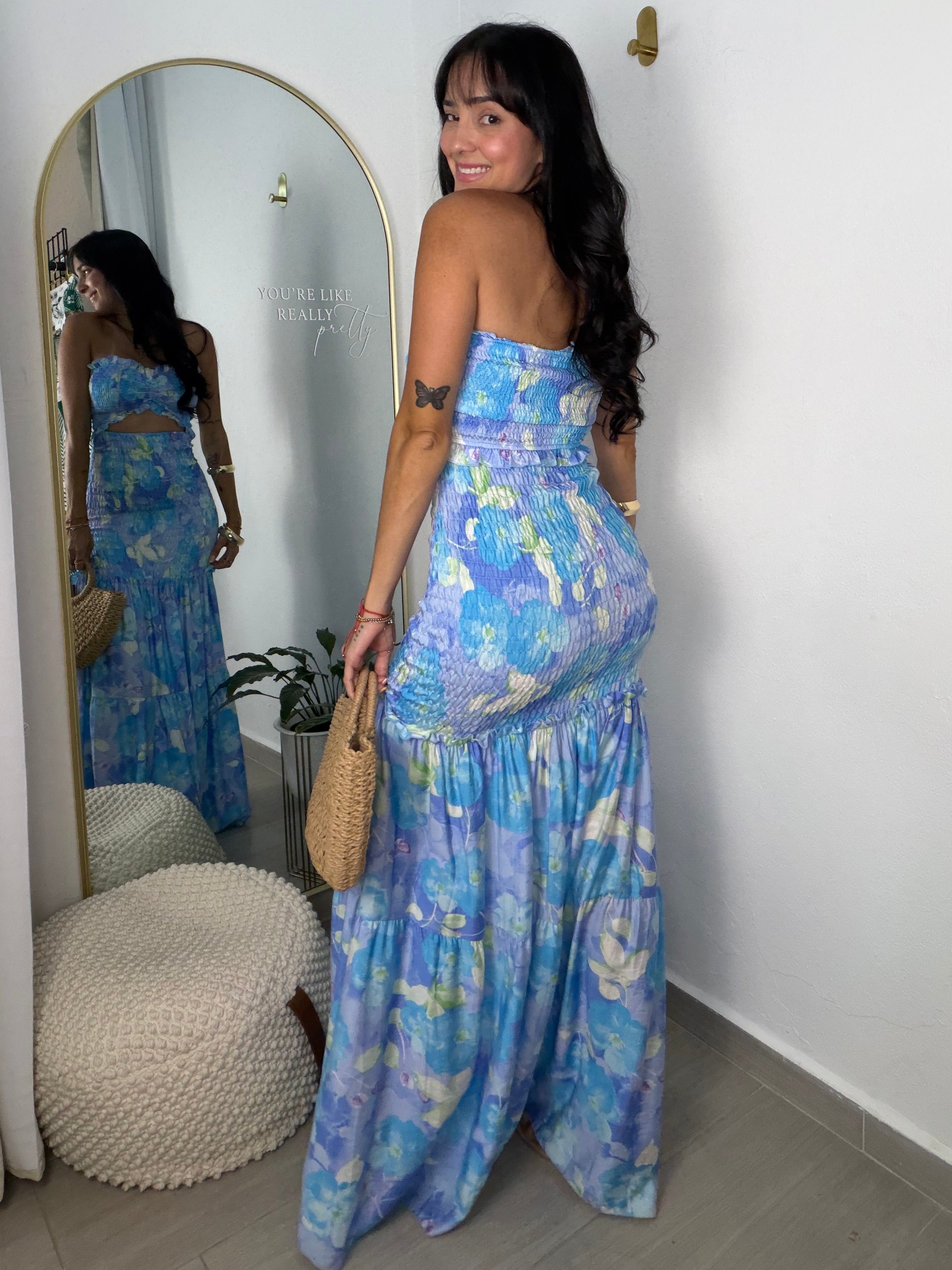 Floral Maxidress Blue