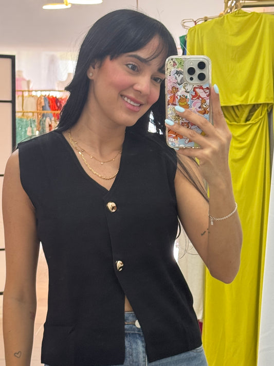 Kim Black Vest