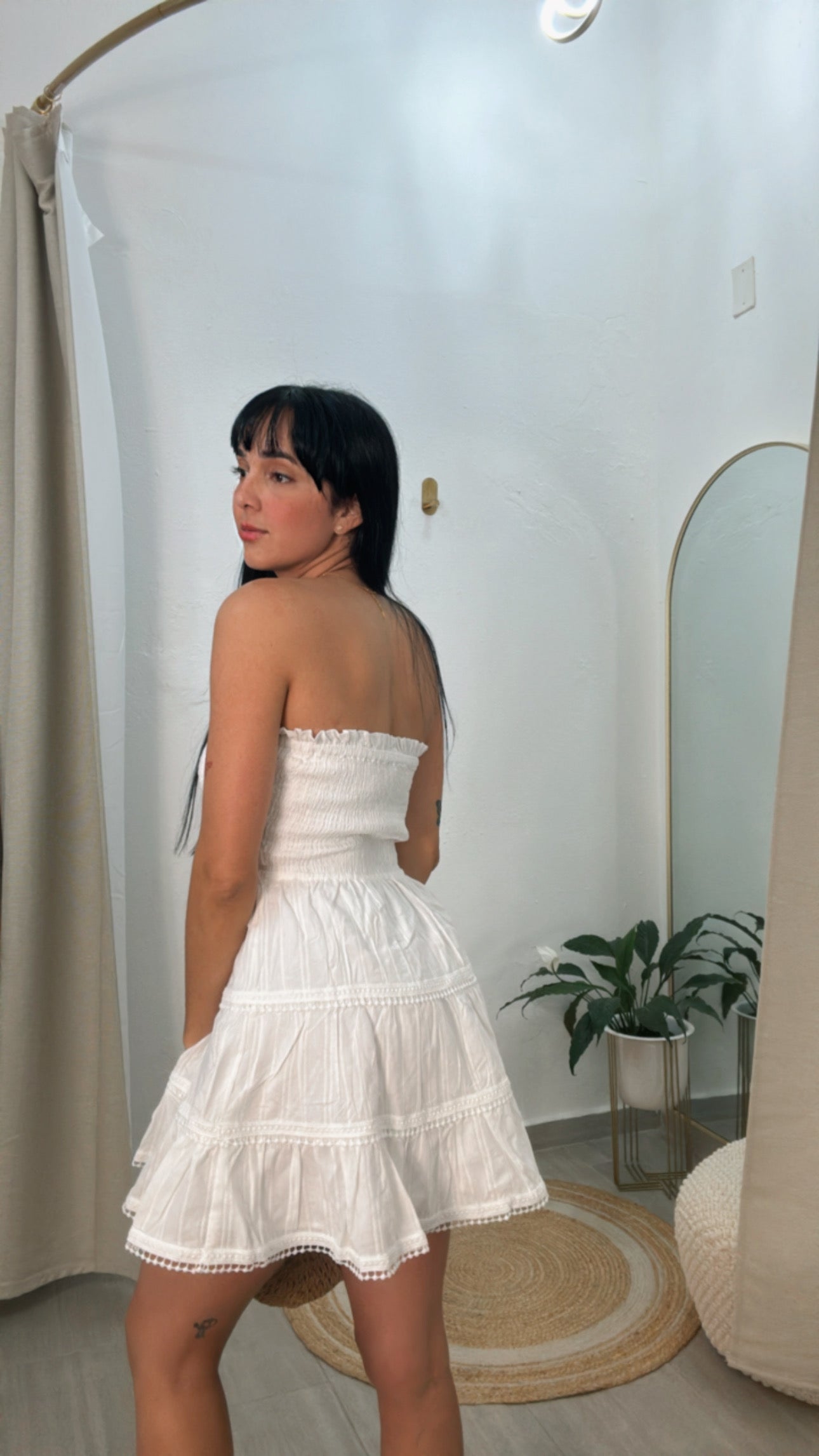 Sweetheart White Mini Dress