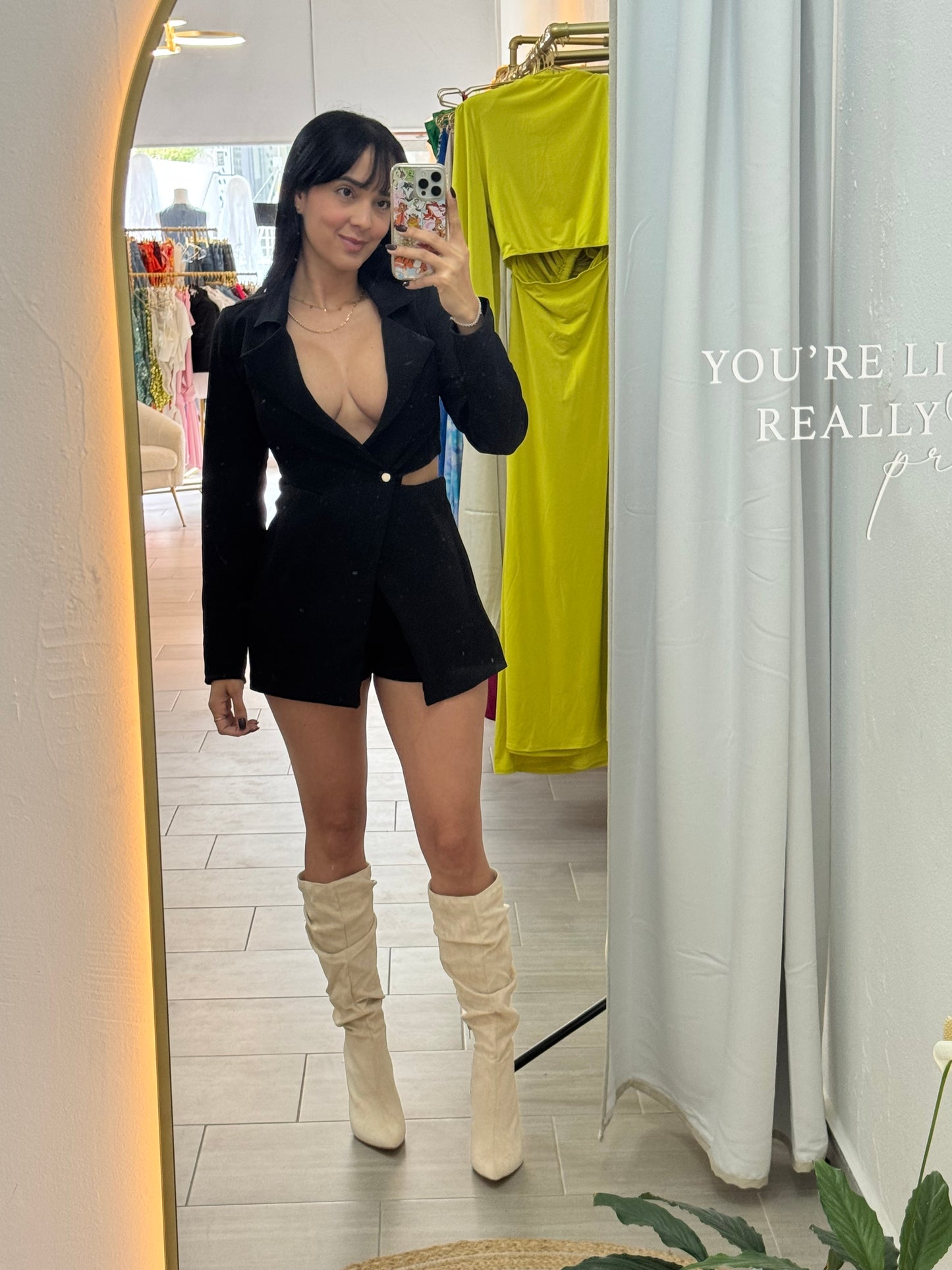 Isabelle Romper Black