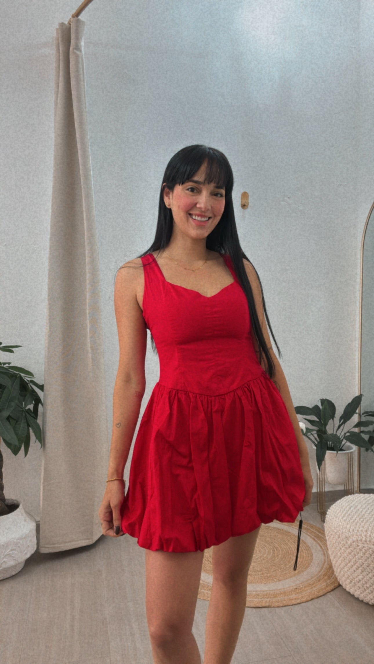 Kim Red Bubble Dress