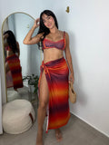 Weave Cropped Skirt Sets