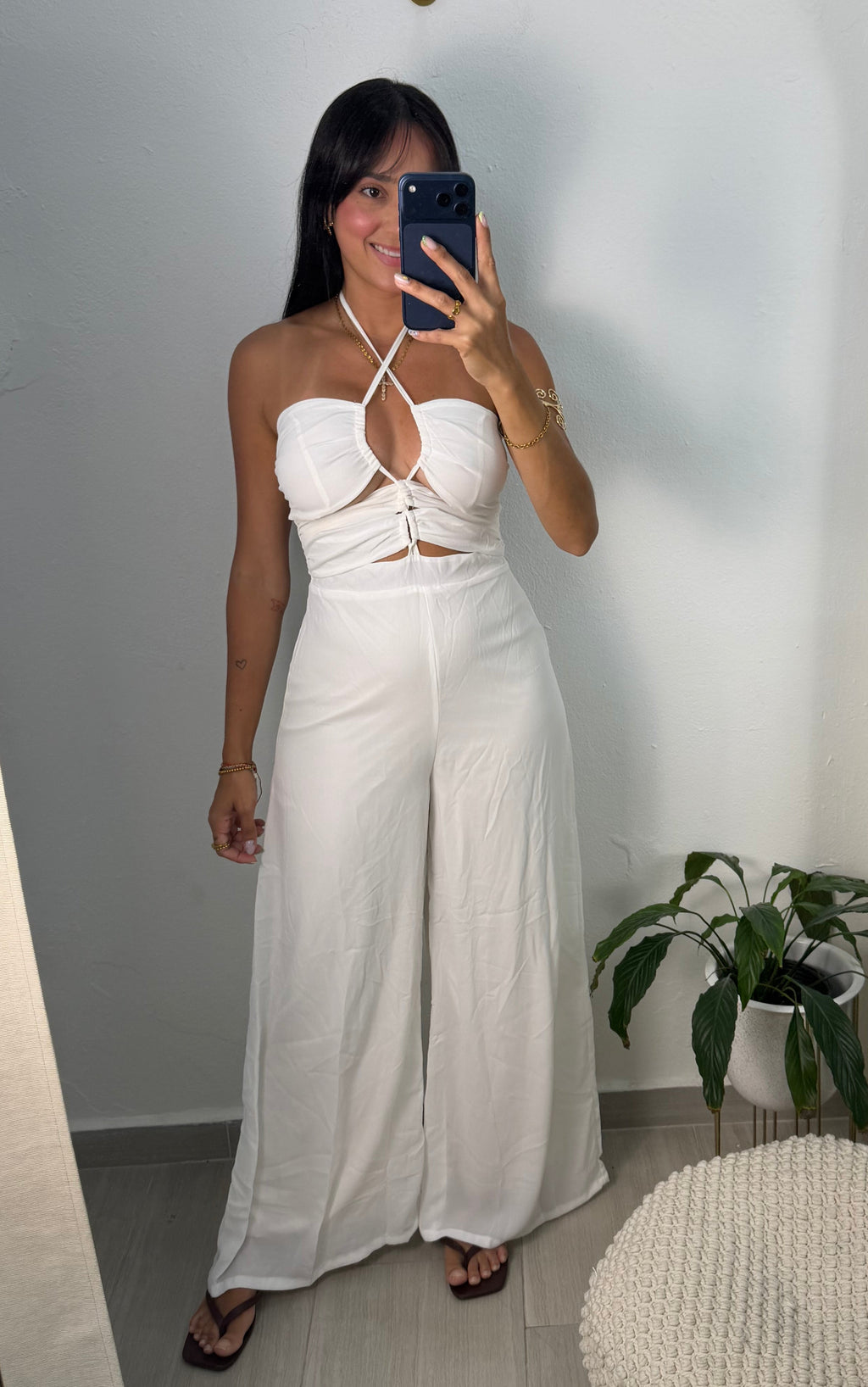 Celi Jumpsuit White