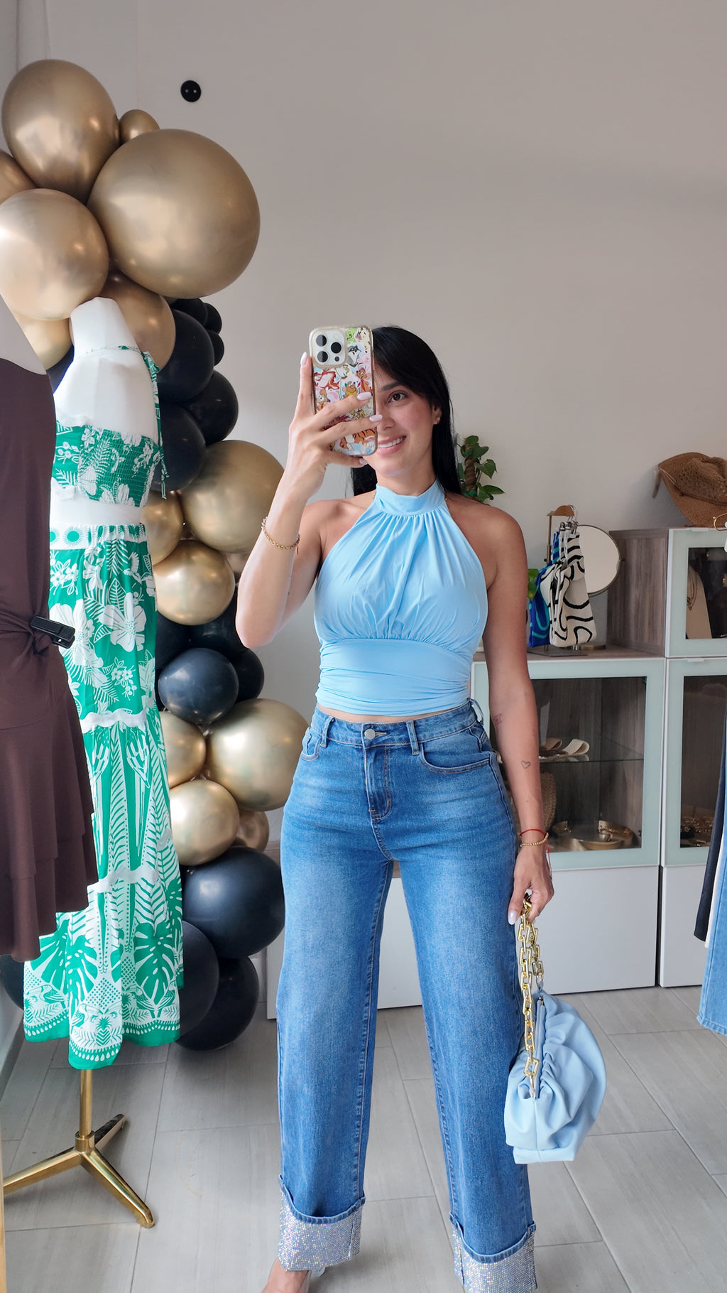 Baby Blue Halter Top