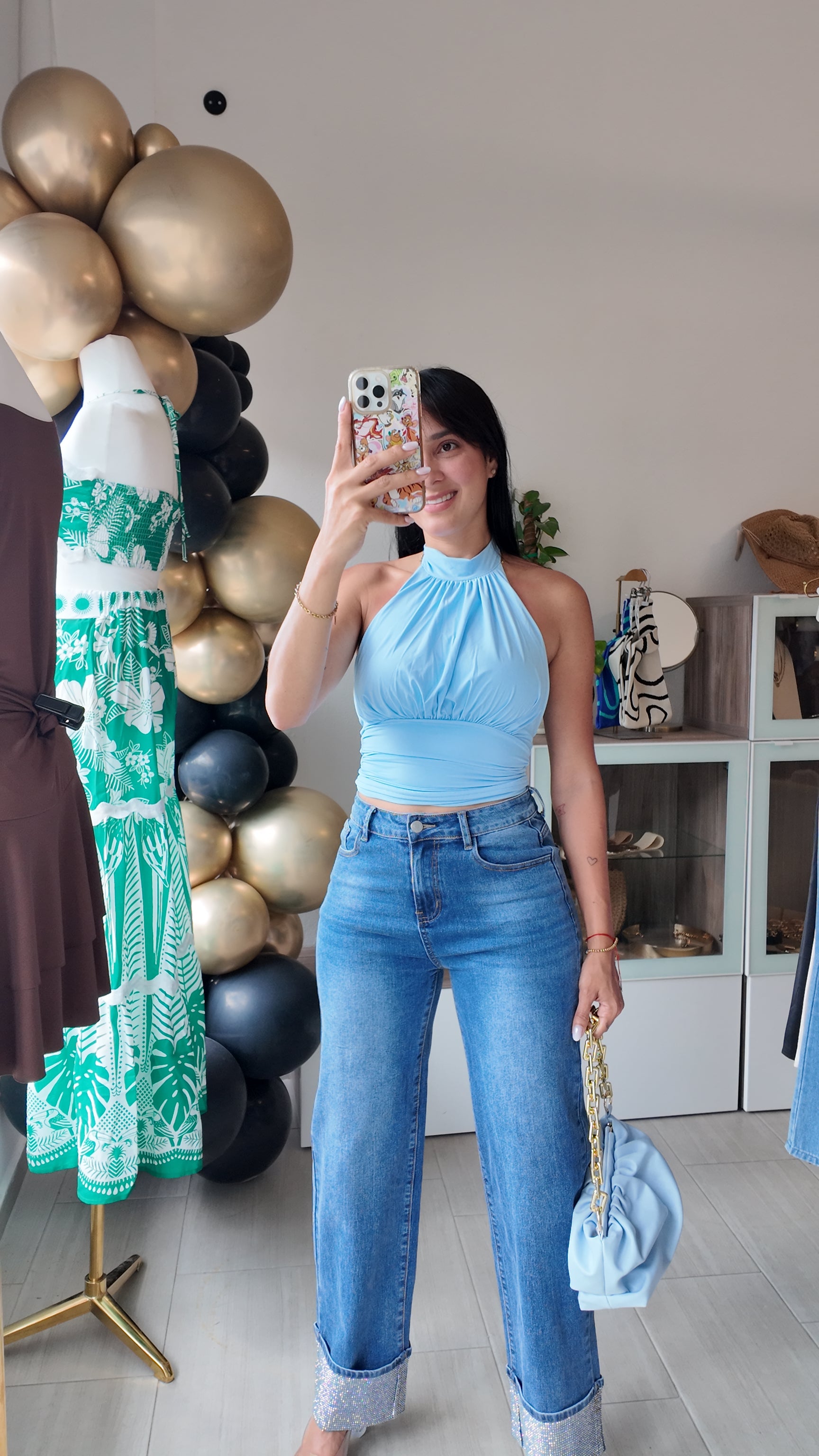 Baby Blue Halter Top