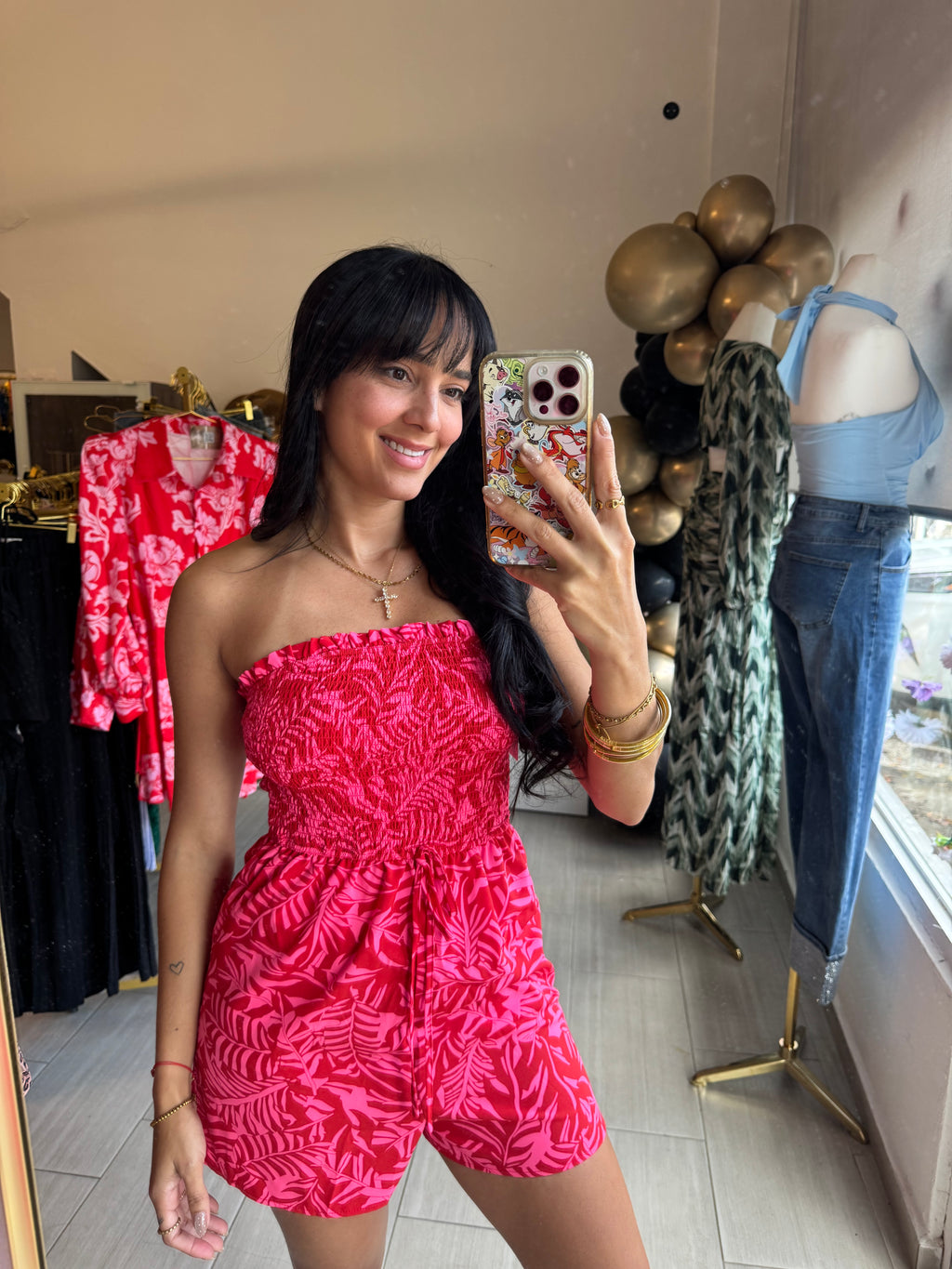 Mimi Red Romper