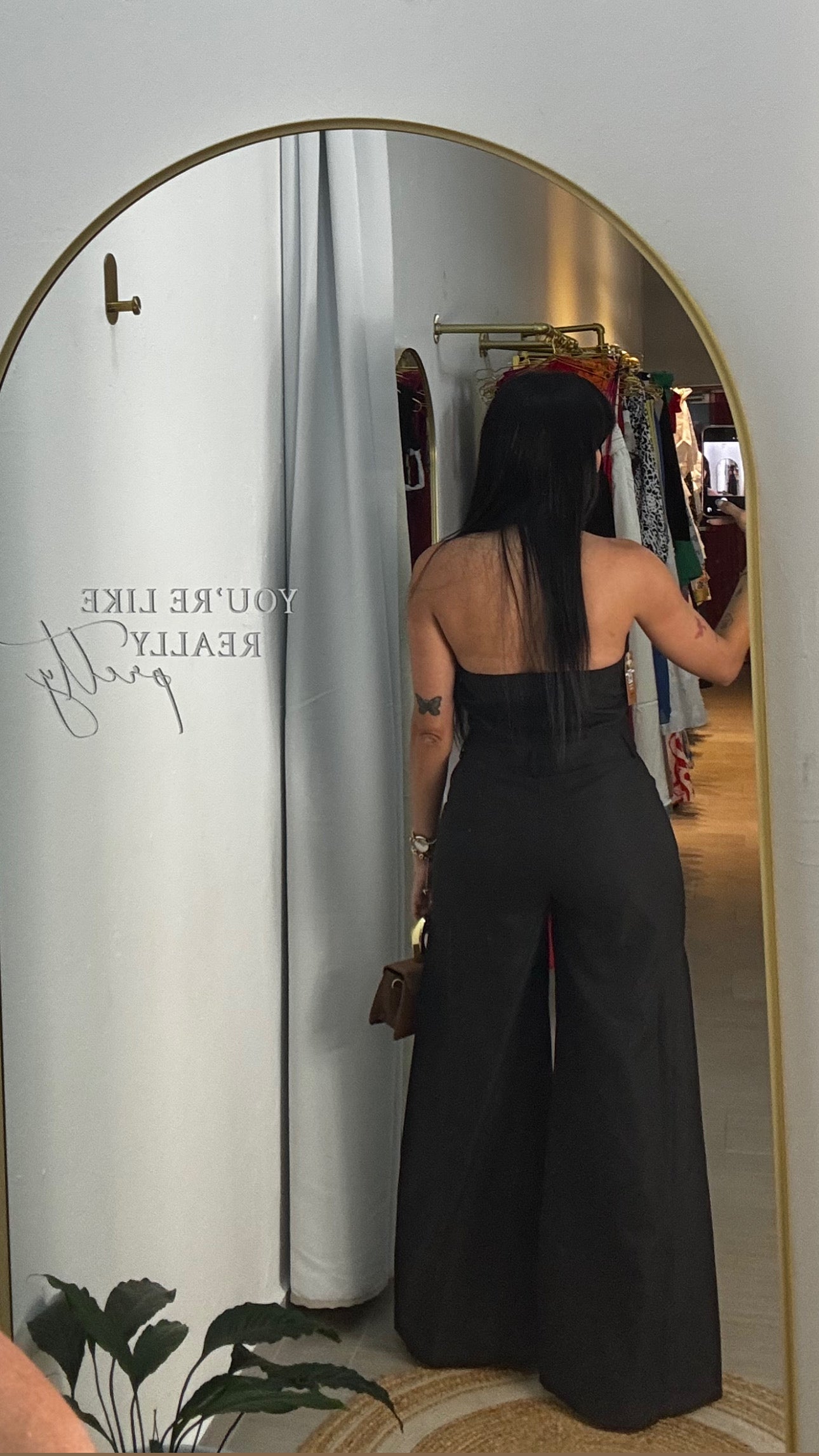 Black Backless Jumpsuits