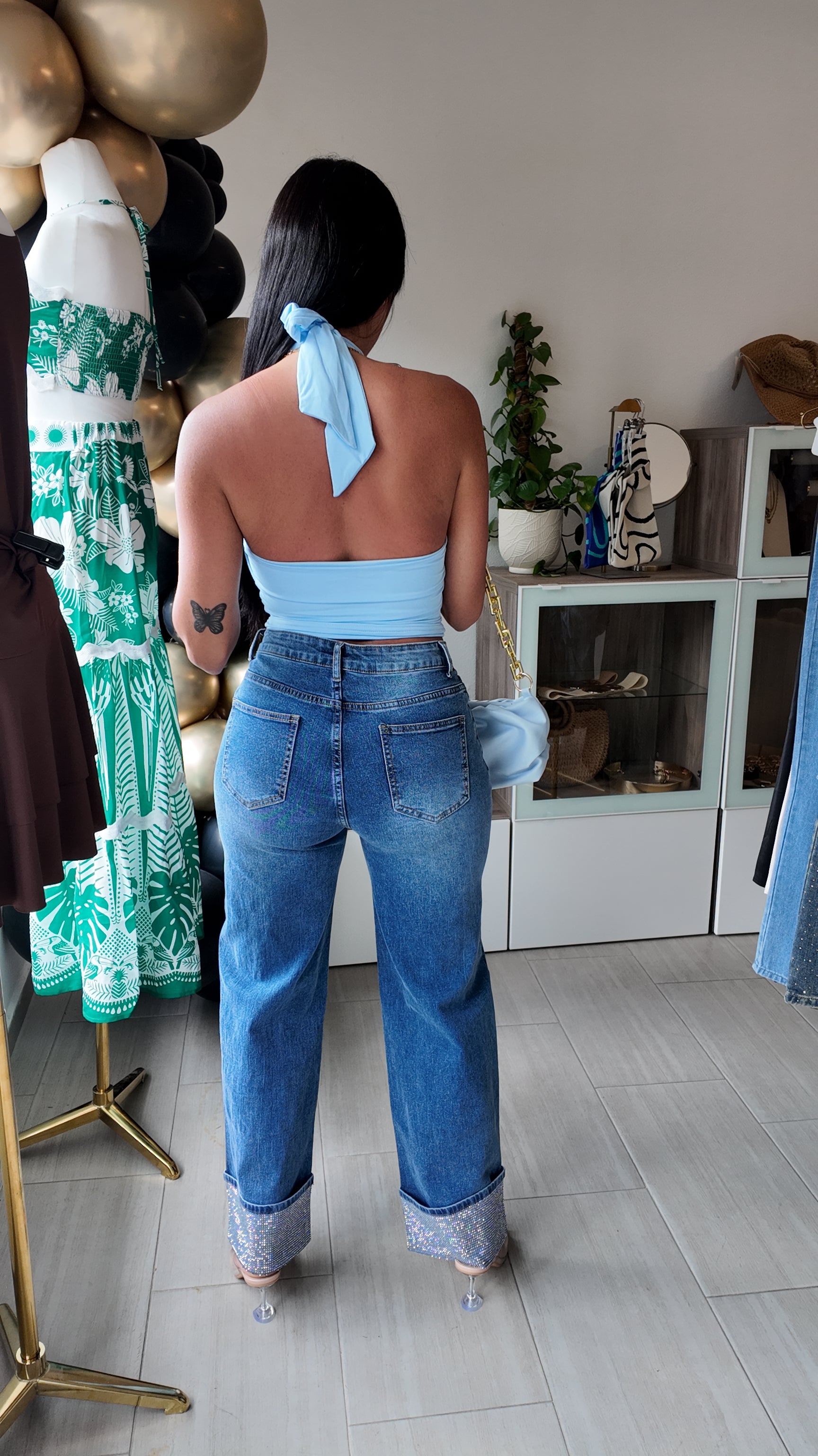 Baby Blue Halter Top