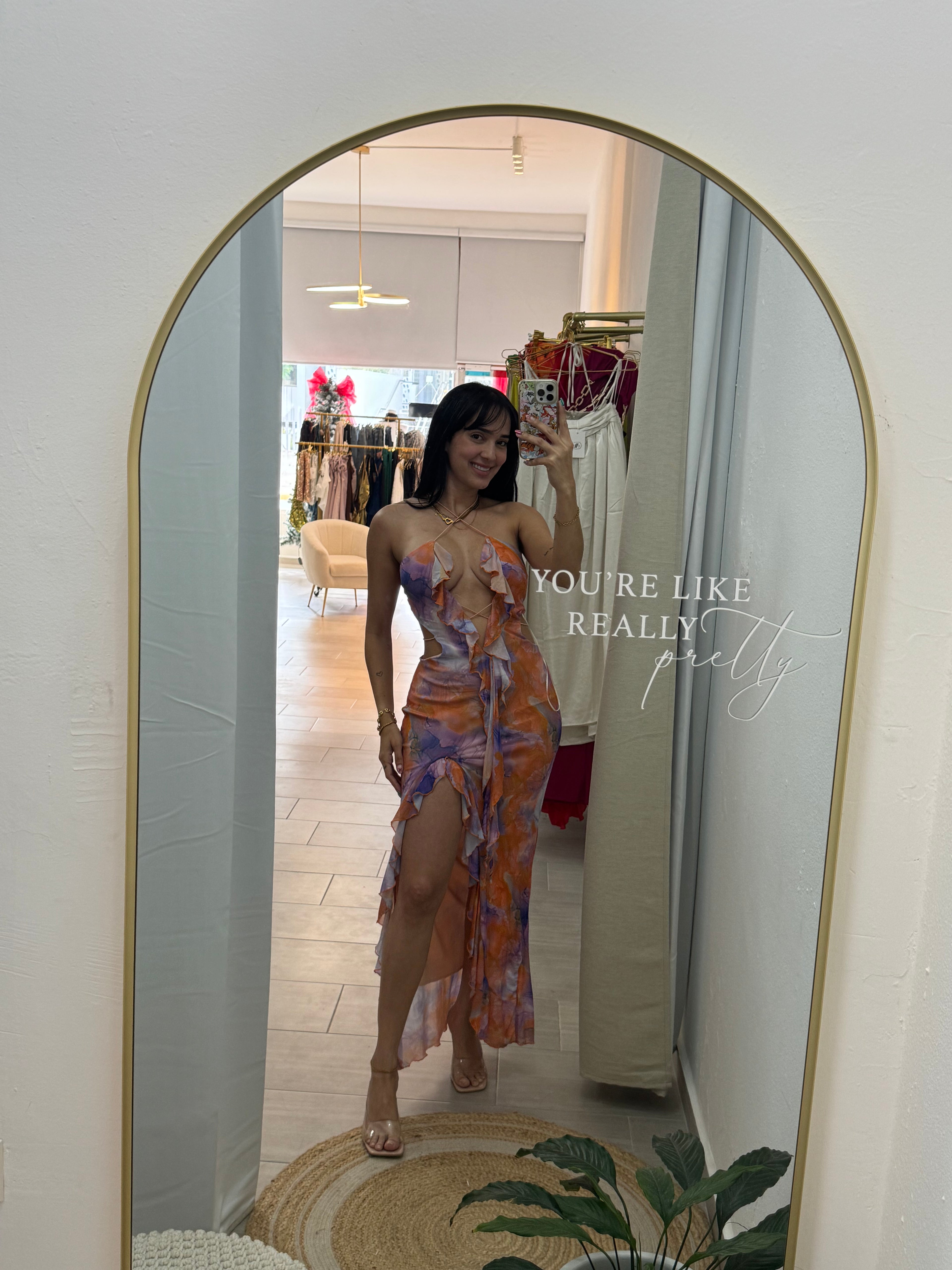 Midi Dress Orange