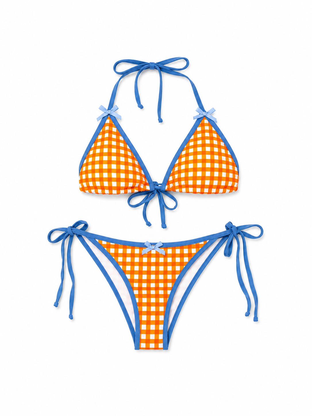 Orange and Blue Swimsuit