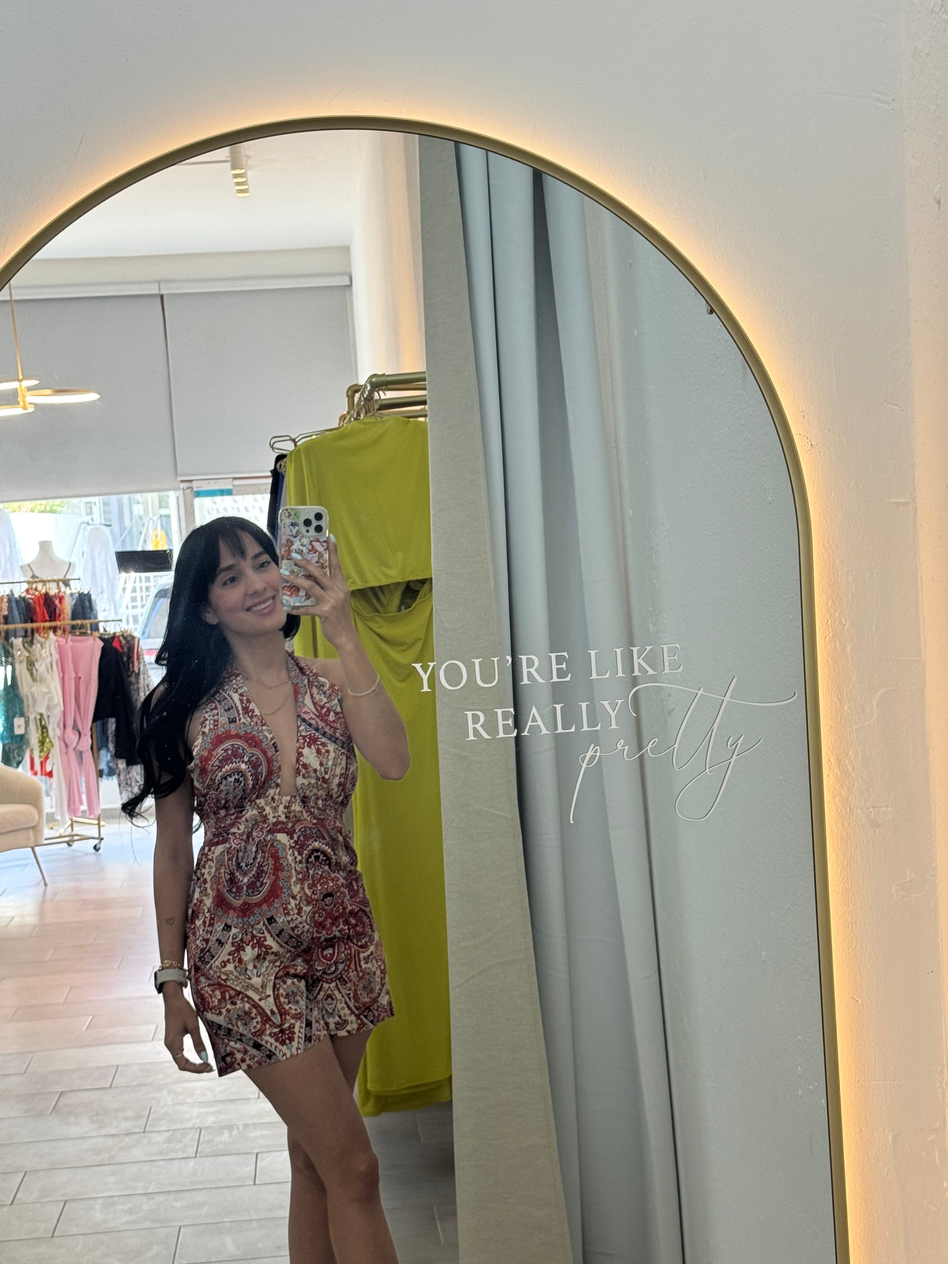 Red Casual Romper