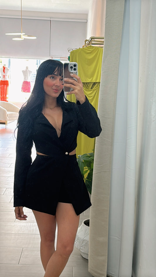 Isabelle Romper Black