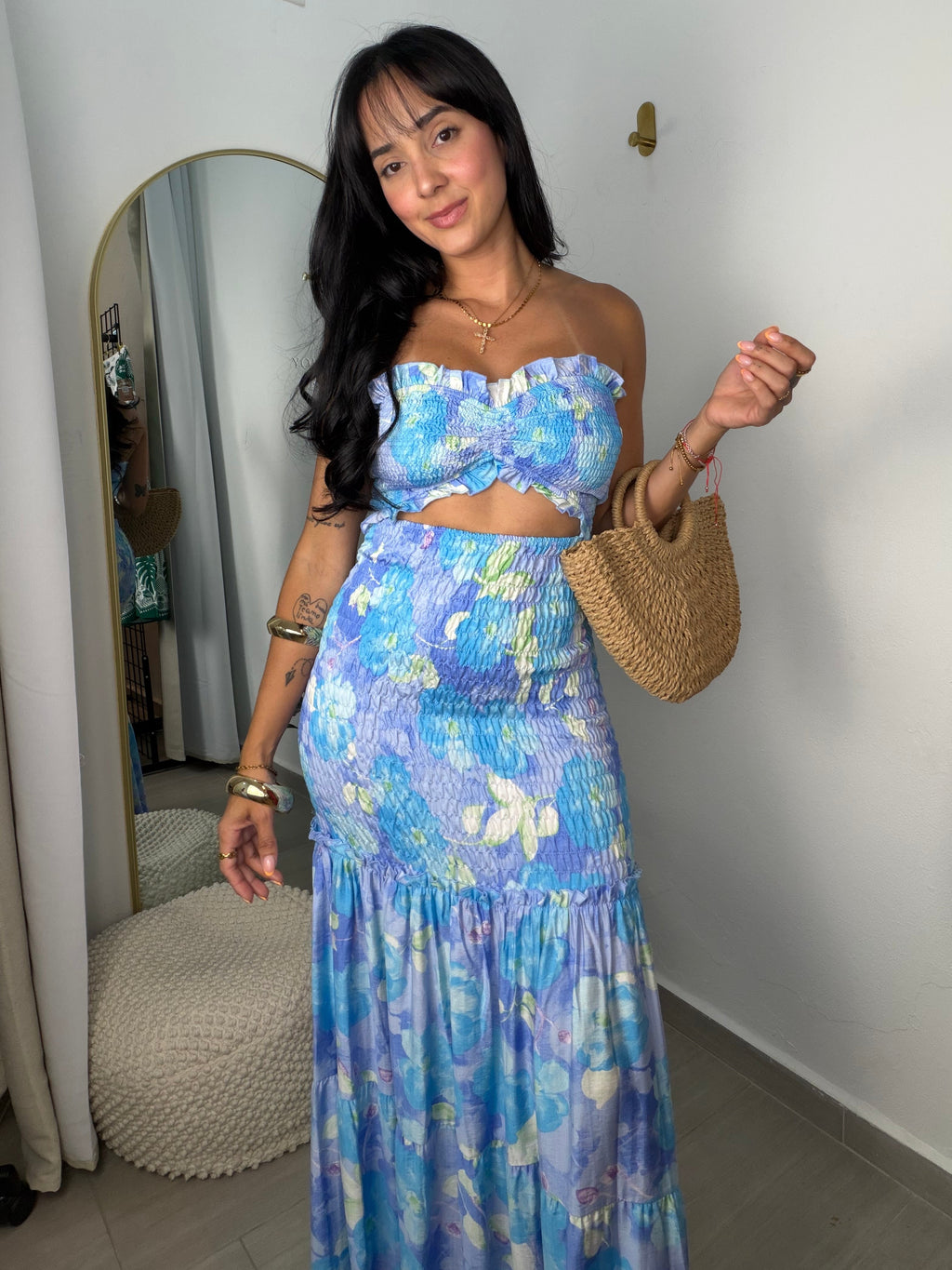 Floral Maxidress Blue