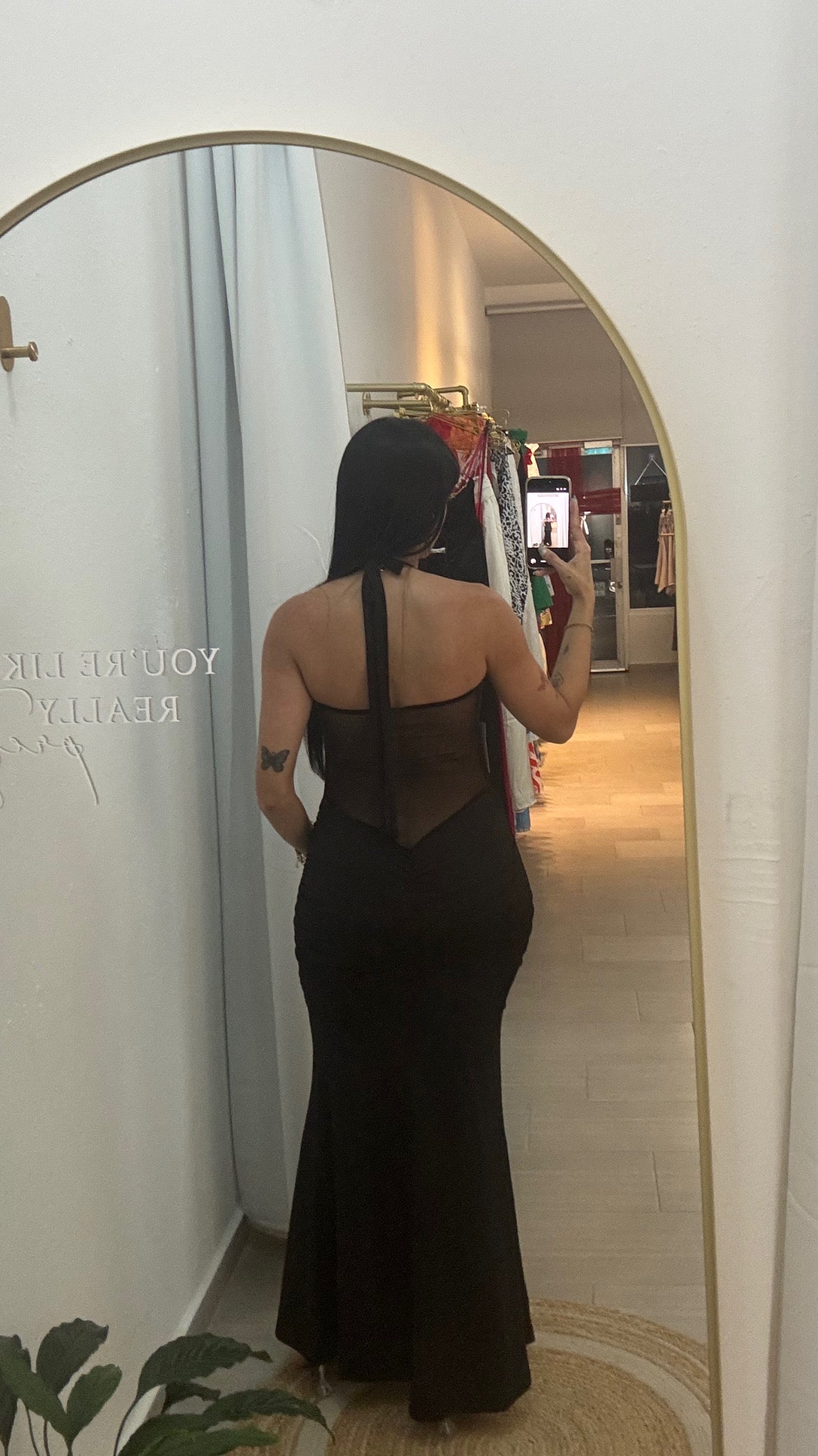 Halter Backless Maxi Dress Black