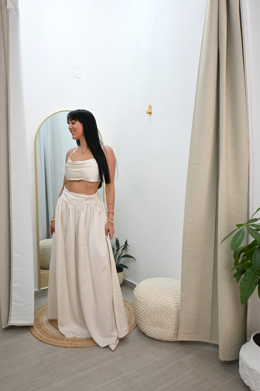 Maxi Skirt Set Off white