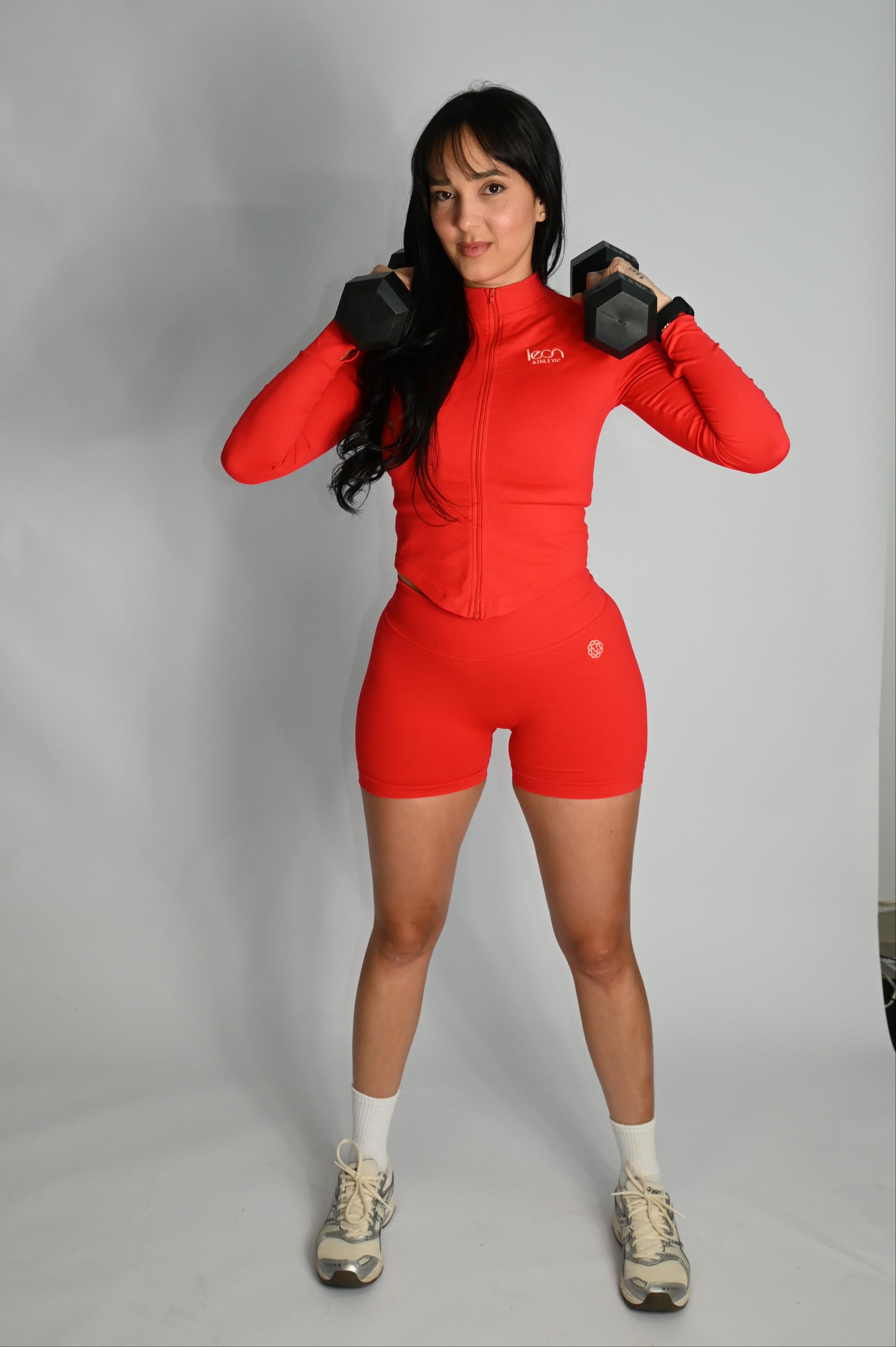Red Short and Coat Gym set