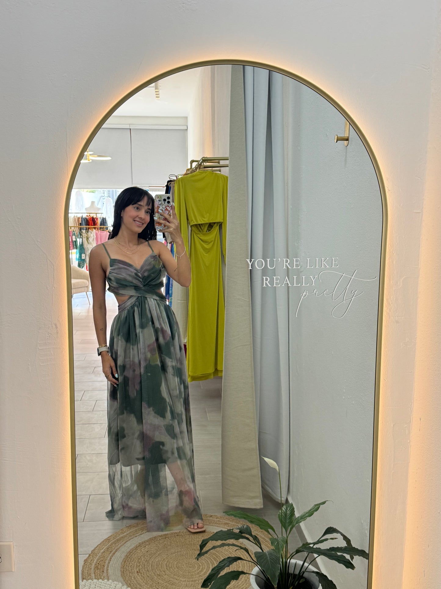 Army Green Long Dress