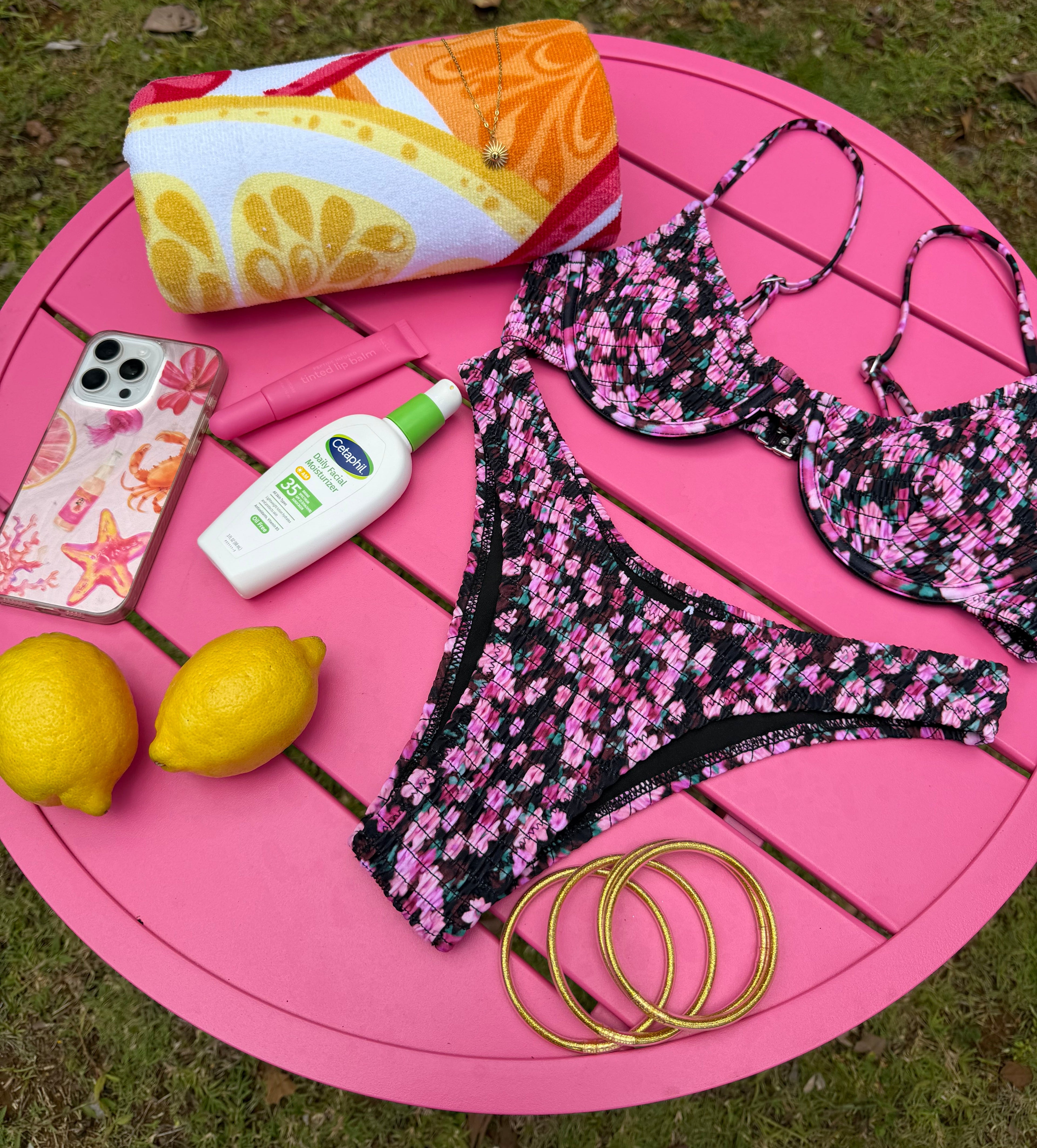 Midnight Blossoms Bikini Set
