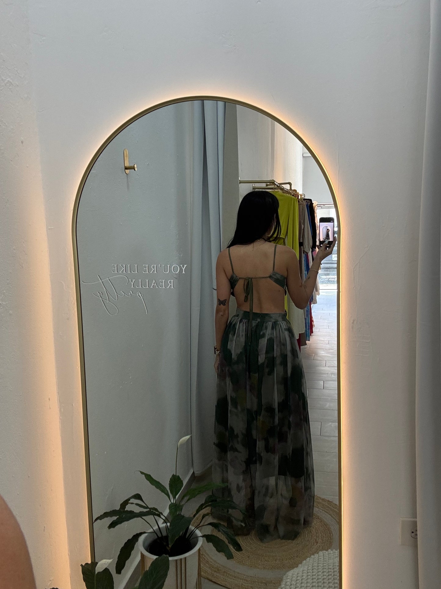 Army Green Long Dress