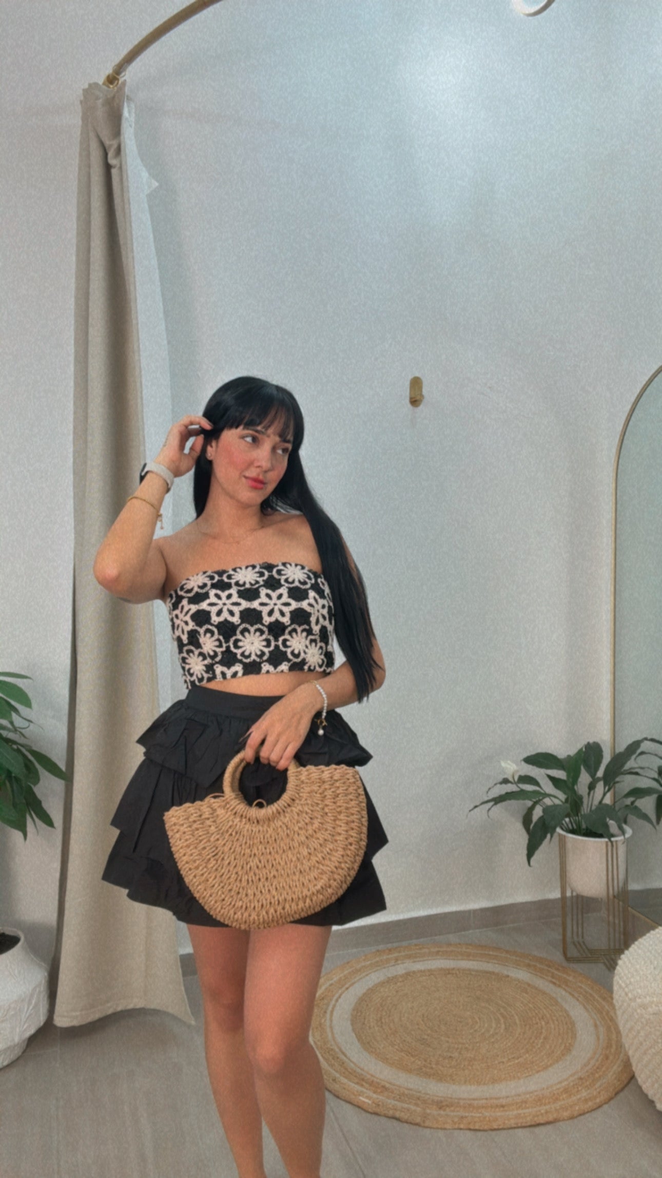 Crochet Top & Shorts Bottom Set