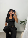 Black Long Pants Gym Set