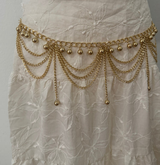 Gold Fringe Belt