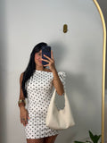 Polka Dots White Mini Dress