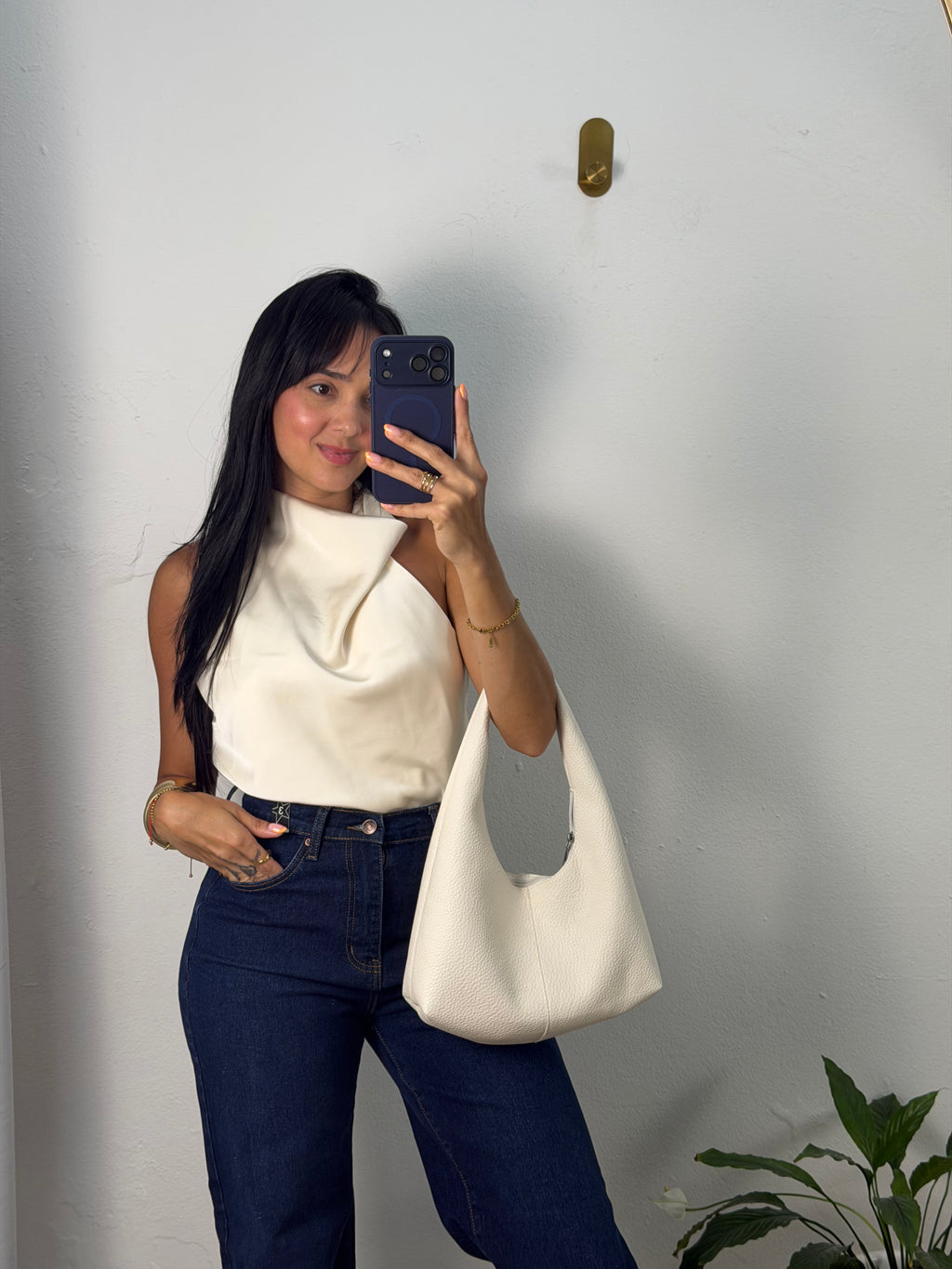 Satin White Shirt
