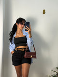 Black Shorts with Belt