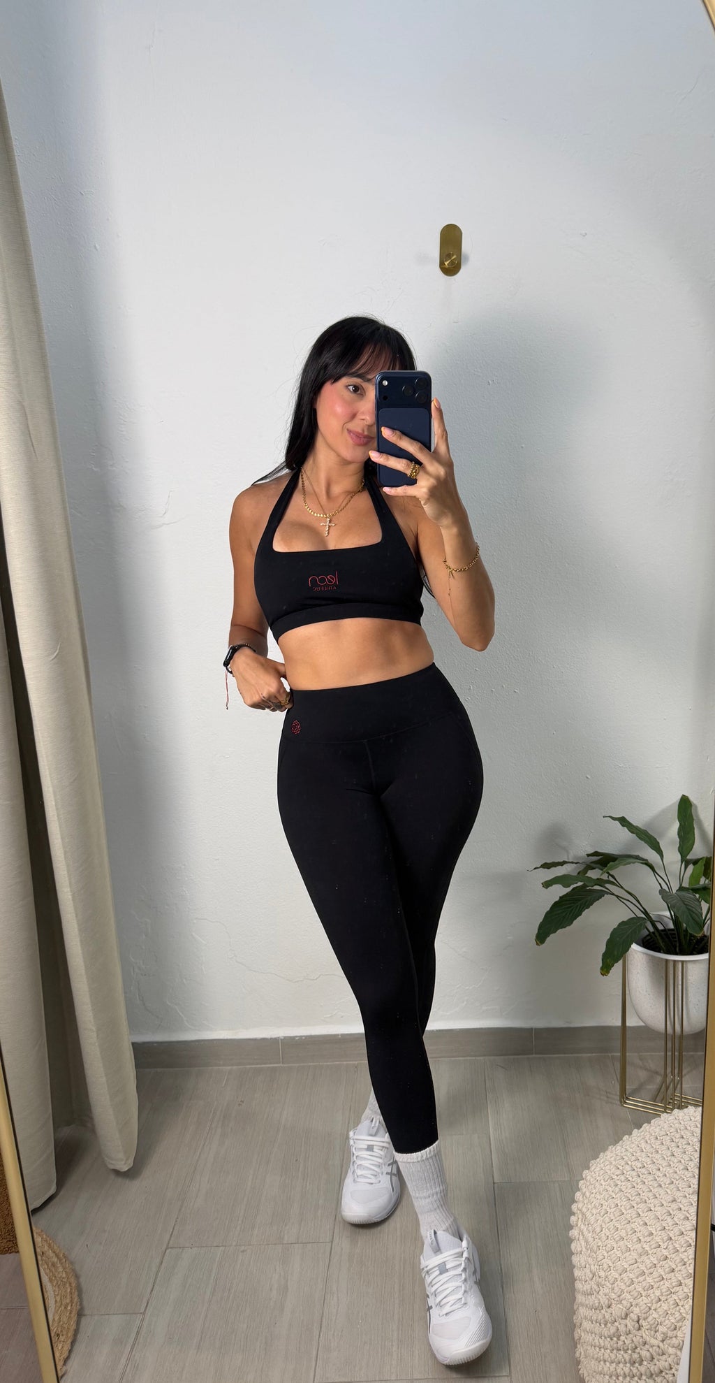 Black Bra and Leggins Gym Set