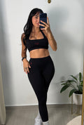 Black Bra and Leggins Gym Set