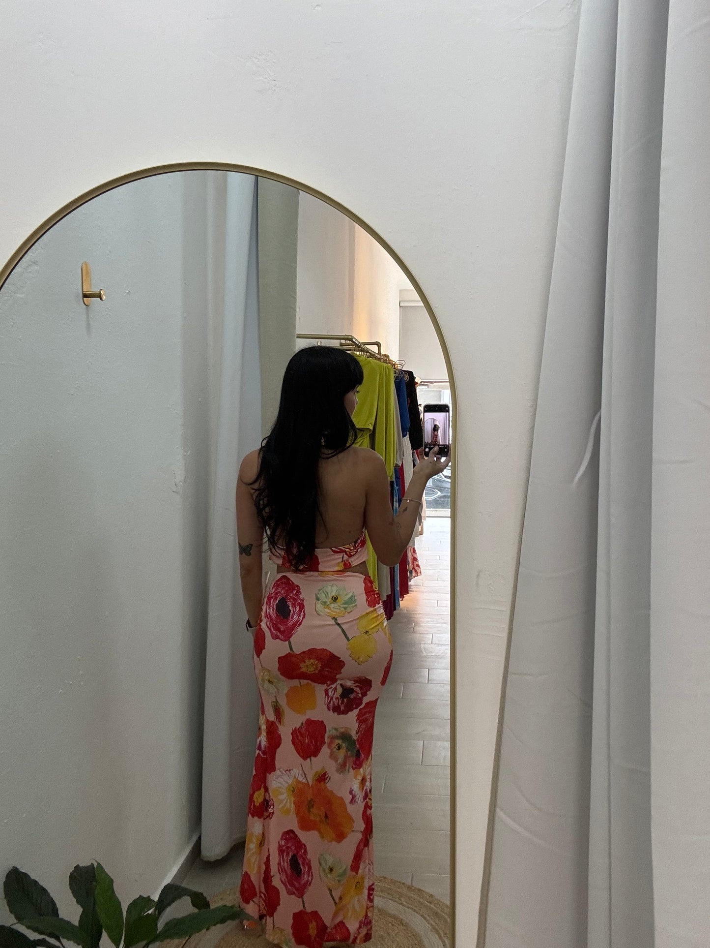 Floral Halter Skirt Sets